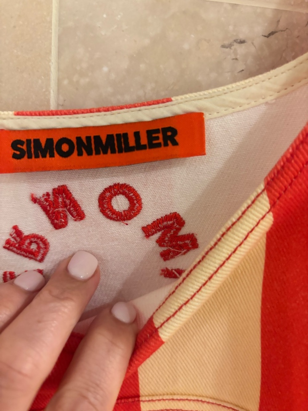 Simon Miller Red and Cream Vertical Stripe Tank - Picture 5 of 10